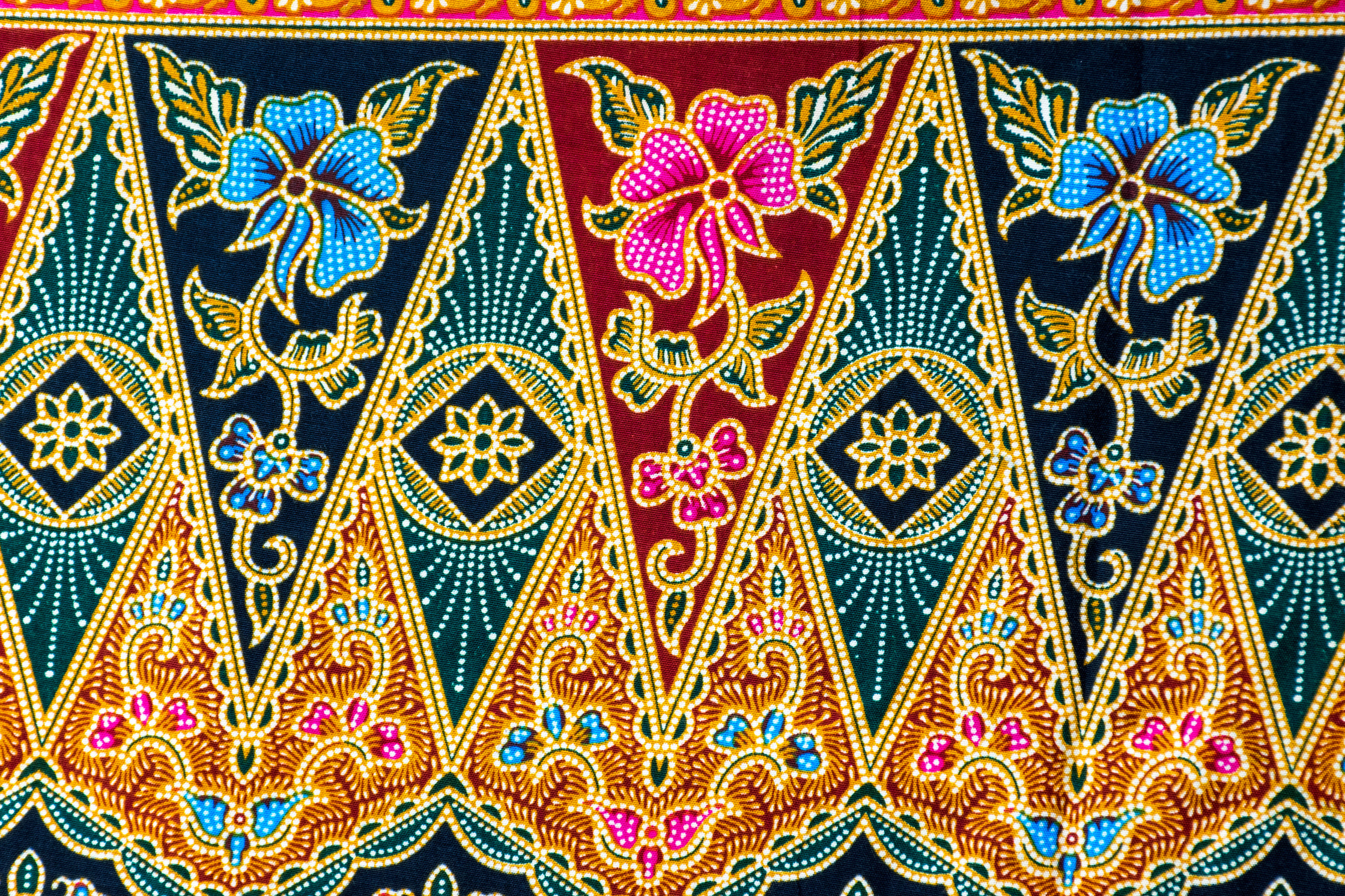 Traditional batik sarong pattern background