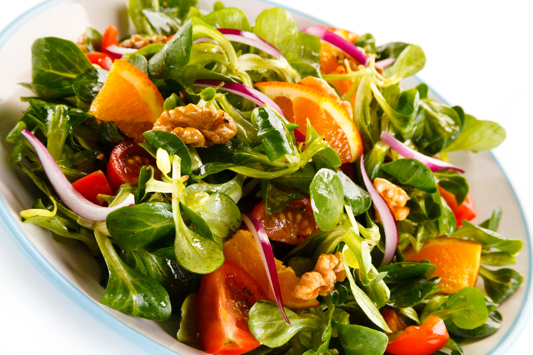 Vege salad on white background